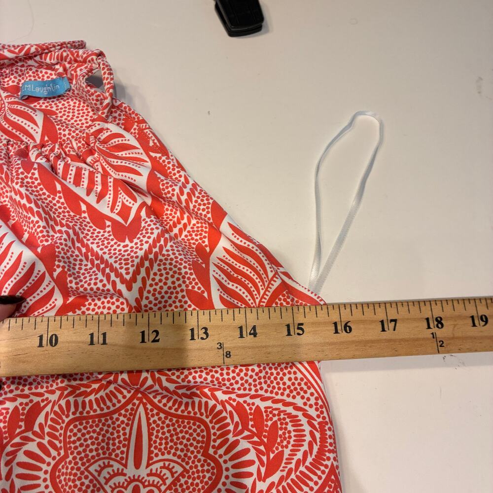 J. Mclaughlin Orange Patterned Halter Mini Dress … - image 6